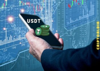 USDT de Tether, una criptomoneda estable, domina el mercado.