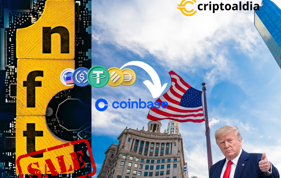 El Ex-Presidente Trump Mueve Millones en Criptomonedas a Coinbase tras Exitosas Ventas de NFT