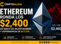 Ethereum ronda los $2,400 en medio de incertidumbre y dependencia del movimiento de Bitcoin