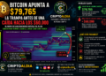 Bitcoin apunta a $79,765: la trampa antes de una caída hacia los $60,000