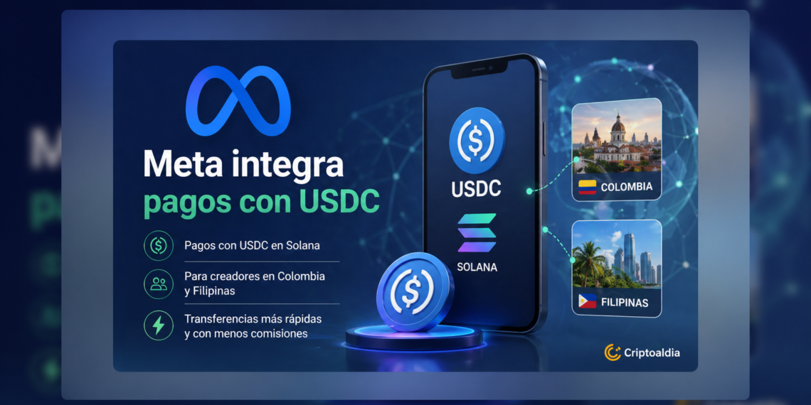Meta integra pagos con USDC