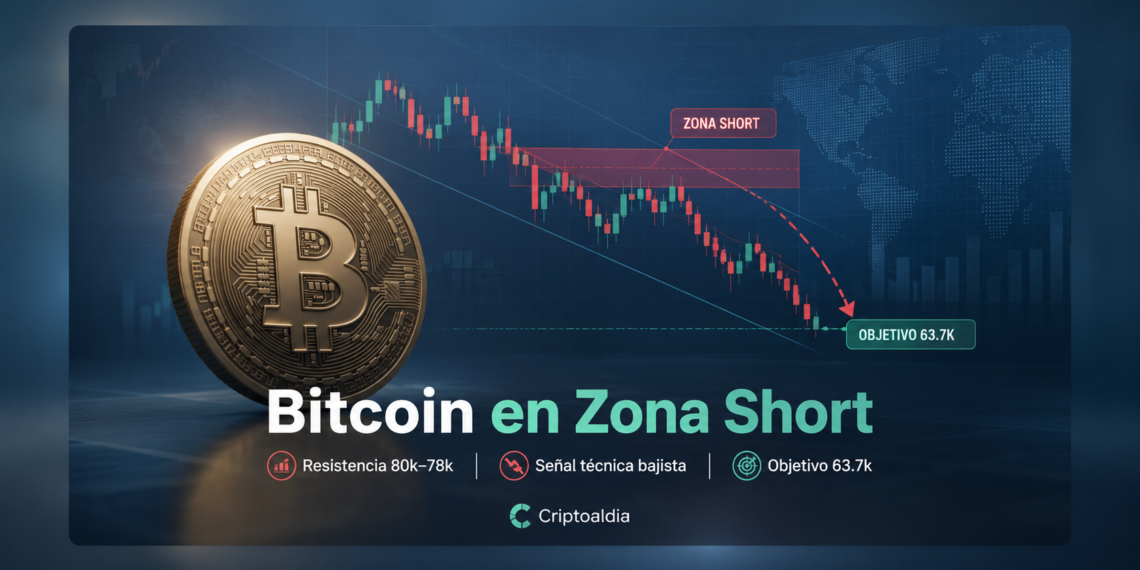 Bitcoin enfrenta zona clave de short según BillionMX