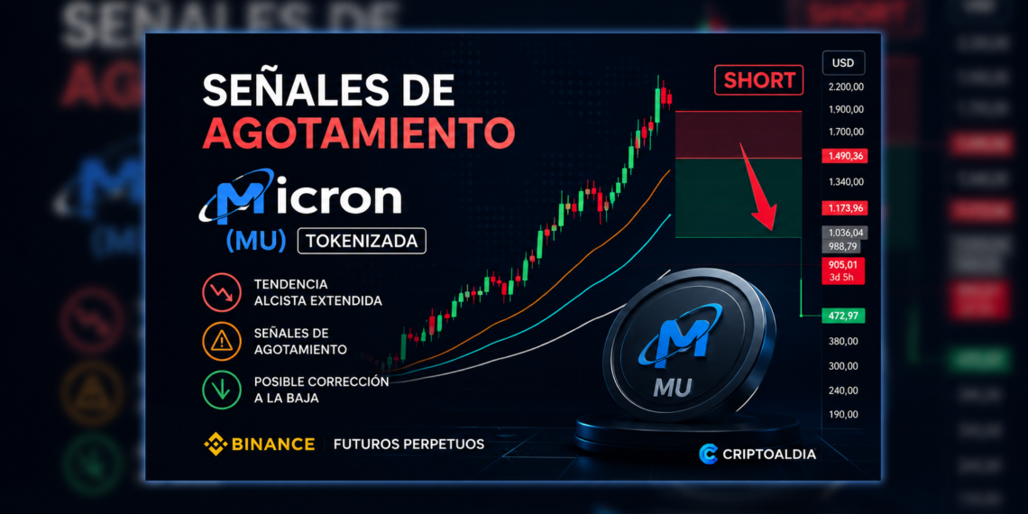 Analista identifica señales de agotamiento en la acción tokenizada de Micron Technology