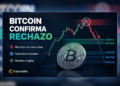 Bitcoin confirma rechazo y pone a prueba soportes